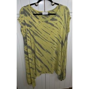 Yellow Tie Dye Tunic Top